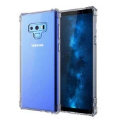 Samsung Galaxy Note 9 Shock Absorbing Darbe Emicili Şeffaf Silikon Kılıf thumbnail 1