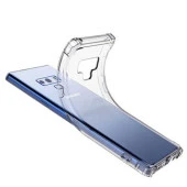 Samsung Galaxy Note 9 Shock Absorbing Darbe Emicili Şeffaf Silikon Kılıf thumbnail 2