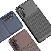 Realme XT Karbon Desenli Negro Silikon Kılıf thumbnail 6