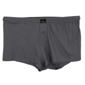 Battal Beden Erkek Boxer Penye Düz Gri - 3