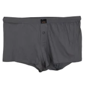 Battal Beden Erkek Boxer Penye Düz Gri - 1