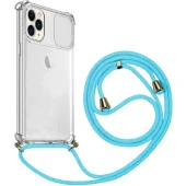 Apple iPhone 11 Pro İp Askılı Şeffaf Kamera Korumalı Kılıf - 6