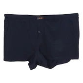 Battal Beden Erkek Boxer Penye Düz Lacivert - 1