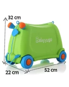 Baby Yuga Tekerlekli Çocuk Valizi Yeşil - 1