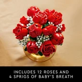 LEGO Icons Gul Buketi 10328 - Yetişkinler için Dekoratif, Koleksiyonluk ve Sergilenebilir Yaratıcı Çiçek Model Yapım Set - 3