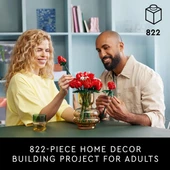 LEGO Icons Gul Buketi 10328 - Yetişkinler için Dekoratif, Koleksiyonluk ve Sergilenebilir Yaratıcı Çiçek Model Yapım Set - 4