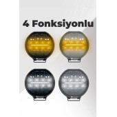 41227 Lunox Dual Colour Cree Angel Led 200W Turuncu Beyaz DRL Mercek Far - 2