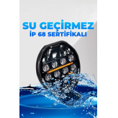 41227 Lunox Dual Colour Cree Angel Led 200W Turuncu Beyaz DRL Mercek Far - 3