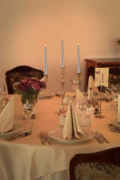 Şamdan Mumu | 4 Adet | Parlak Metalik Silver Gri Renk Konik Şamdan Mumu thumbnail 4