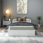 Arnetti Oya Tek Kişilik Karyola 90x190 Yatak Uyumlu Beyaz - 2