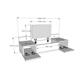 Arnetti Zakkum Aynalı Duvara Monte Makyaj Masası Antrasit - 5