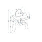 Arnetti Roys Aynalı Ahşap Ayaklı Makyaj Masası Beyaz - 4