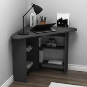 Arnetti Corner Köşe Çalışma Masası, Bilgisayar Masası Yer Kaplamaz Ofis Masası, Antrasit - 4