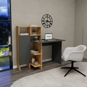 Arnetti Buğra Dolaplı Çalışma Masası - Antrasit, Safirmeşe Bilgisayar Masası - 3