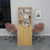 Arnetti Sedir Katlanabilir Dekoratif Raflı Çalışma Masası, Manikür Pedikür Masası Safirmeşe thumbnail 3