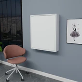 Arnetti Sedir Katlanabilir Dekoratif Raflı Çalışma Masası, Manikür Pedikür Masası Beyaz thumbnail 6