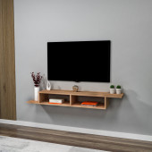Arnetti Muson Televizyon Sehpası Raflı Duvara Monte TV Sehpası Atlantik Çam - 3
