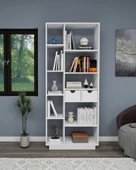 Arnetti Luma 10 Bölmeli 2 Dolaplı Modern Kitaplık Beyaz - Luma - 1