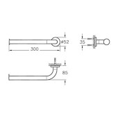 VitrA Arkitekta A44284 Krom Kağıt Havluluk - 2