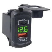 Concord CH-32 Çift Usb Girişli Qc 3.0a Pd Dijital Göstergeli Usb Araç Şarj - 3