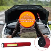 El Feneri Şarjlı Işıldak Kamp Lambası Gece Aydınlatma Beyaz Işık COB Led Mıknatıslı Sağlam thumbnail 4