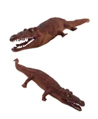 Yumuşak Sesli Timsah Oyuncak - Banyo Keyfini Eğlenceye Dönüştürün 32cm. Kahverengi - 1