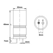100F 2.7V Süpercap 22x45mm DIP Süper Kapasitör Enerji Depolama Güneş Rüzgar Akü Batarya Güç - 8