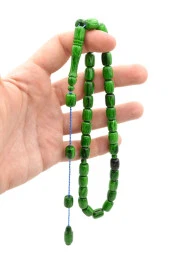 Sistemli Kapsül Kesim Kanayan Bağa Yeşil Katalin Tesbih thumbnail 4