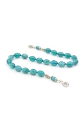 Beyzi Kesim İri Boy Hareli Yeşil Uçak Camı Zaza Tesbih thumbnail 2