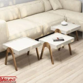 Variant Mobilya Roma Zigon Sehpa - Ceviz / Krem thumbnail 3