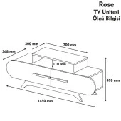 Variant Mobilya Rose Tv Ünitesi - Ceviz / Krem - 3