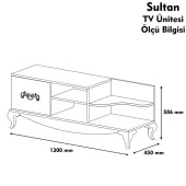 Variant Mobilya Sultan Tv Ünitesi - Ceviz / Beyaz - 4
