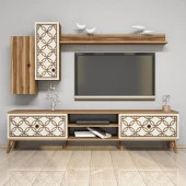 Variant Mobilya Class Duvar Raflı Tv Ünitesi - Ceviz / Krem thumbnail 2