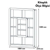 Variant Mobilya Orkide Kitaplık - Beyaz / Sarı - 2