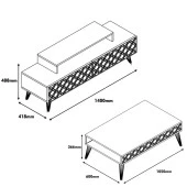 Variant Mobilya City Tv Ünitesi Ve Orta Sehpa Takımı - Ceviz / Ceviz thumbnail 5