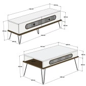 Variant Mobilya Ekol Tv Ünitesi Ve Orta Sehpa Takımı - Meşe thumbnail 4