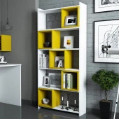 Variant Mobilya Box Kitaplık - Beyaz / Sarı (Kutu) - 1