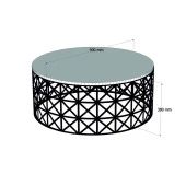 Variant Mobilya Selin Metal Ferforje Orta Sehpa - Beyaz/Mermer thumbnail 4