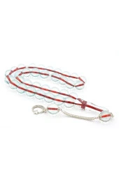 Kokulu İri Boy Küre Kesim Açık Mavi Toz Kehribar Tesbih 14 Mm thumbnail 1