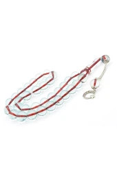 Kokulu İri Boy Küre Kesim Açık Mavi Toz Kehribar Tesbih 14 Mm thumbnail 2