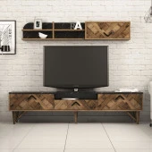 Variant Mobilya Londra Tv Ünitesi - Ceviz / Siyah Mermer thumbnail 1