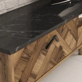 Variant Mobilya Londra Tv Ünitesi Ve Orta Sehpa Takımı - Ceviz / Siyah Mermer thumbnail 3