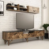 Variant Mobilya Londra Tv Ünitesi - Ceviz / Siyah Mermer thumbnail 2