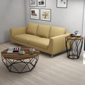 Variant Mobilya Sofya Metal Ayaklı Yan Sehpa - Ceviz - 4