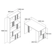 Variant Mobilya Lima Çalışma Masası Ve Kitaplık Takımı - Beyaz / Sarı - 2