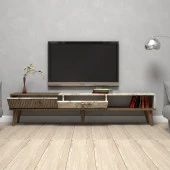 Variant Mobilya Milan Alt Tv Ünitesi - Ceviz / Beyaz Mermer thumbnail 3