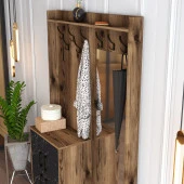 Variant Mobilya Berlin Bc Portmanto - Ceviz / Siyah Mermer - 4