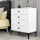 Variant Mobilya Lizbon 4 Çekmece Şifonyer - Beyaz / Beyaz - 1