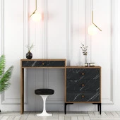 Variant Mobilya Lizbon Makyaj Masası - Ceviz / Siyah Mermer - 1