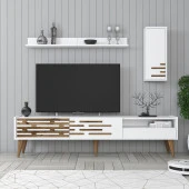 Variant Mobilya Valensiya Tv Ünitesi Ve Orta Sehpa Takımı - Beyaz / Beyaz thumbnail 2